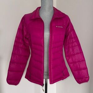 Women’s Columbia Omni-Heat puffer jacket size small hot pink